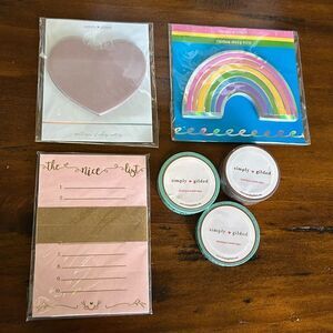 Simply Gilded Sticky notes notepad and Washi bundle
